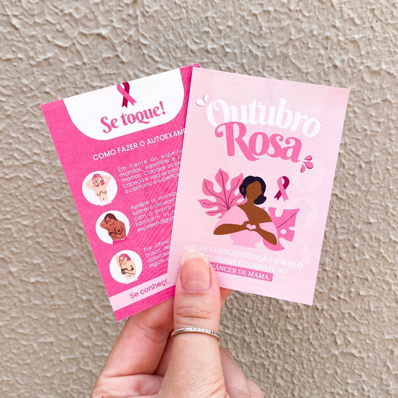 Folheto Outubro Rosa “cuide-se” e autocuidados - 25 unidades | Shopee ...