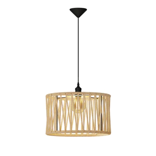 Luminária Pendente de Teto em Corda Natural Design Moderno Artesanal Ideal para Sala Cozinha Quarto em Oferta na Shopee