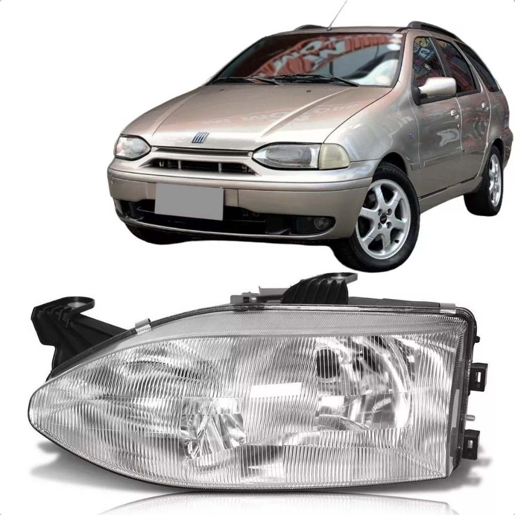 Farol Fiat Palio 1996 1997 1998 1999 2000 Foco Simples | Shopee Brasil