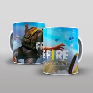 Kit Personalizado Free Fire Porta Copo + Caneca + Mouse Pad