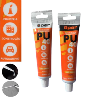 Cola Selante PU 40 A base de Poliuretano Uso Geral Branco e Preto 50ml 80g Cola Adesiva PU Cola Fixa Cubo Adesivo PU-40