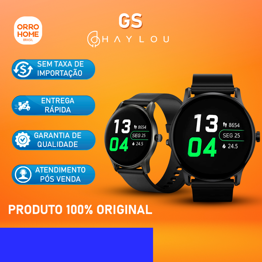 Relógio Inteligénte Smartwatch Haylou Gs Bluetooth 5.0 Tela 1.28" Original