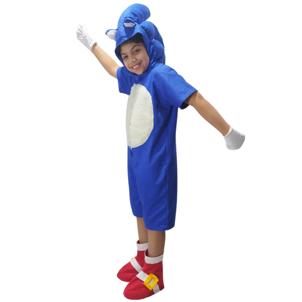 Fantasia Sonic Infantil Com Mascara - Ri Happy