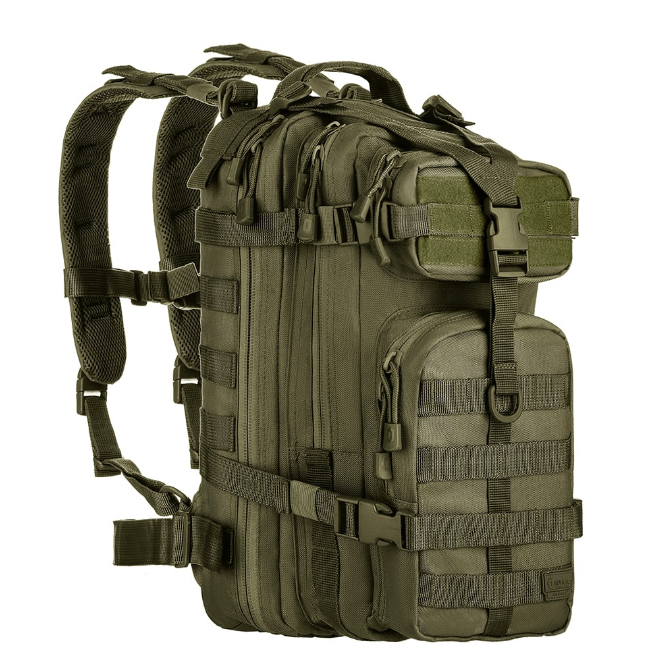 Mochila Assault Militar Tática Impermeável Camping Masculino Feminino Verde Militar