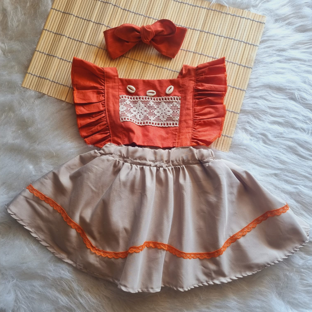 Romper Vestido Temático - Moana