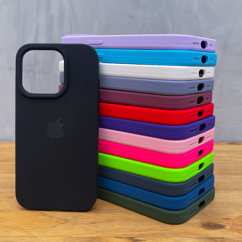 Capinha iPhone 15 Pro Lançamento Silicone Premium com Aveludado Diversas Cores
