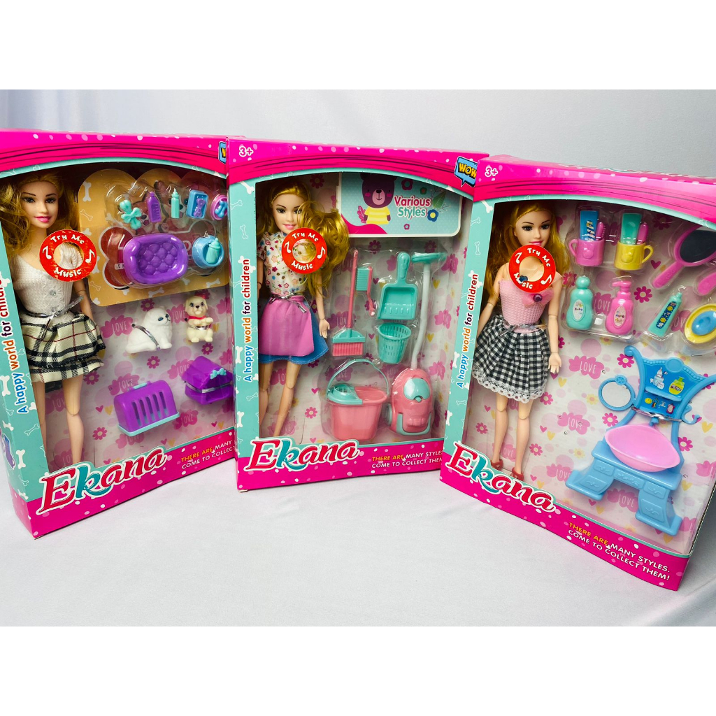 Boneca Barbie Brinquedo Infantil Maquiagem Pentear Menina