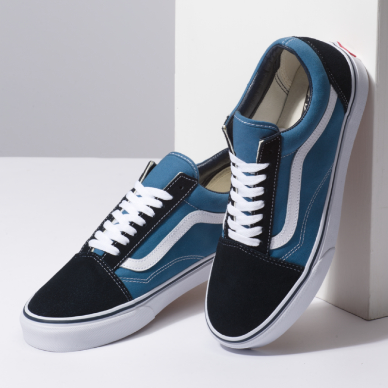 Tenis vans outlet azul e branco