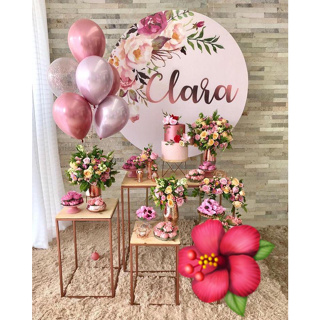 Mesa Cubo 3 Pecas + Arco 1.50 Mts - Cor Rose Gold