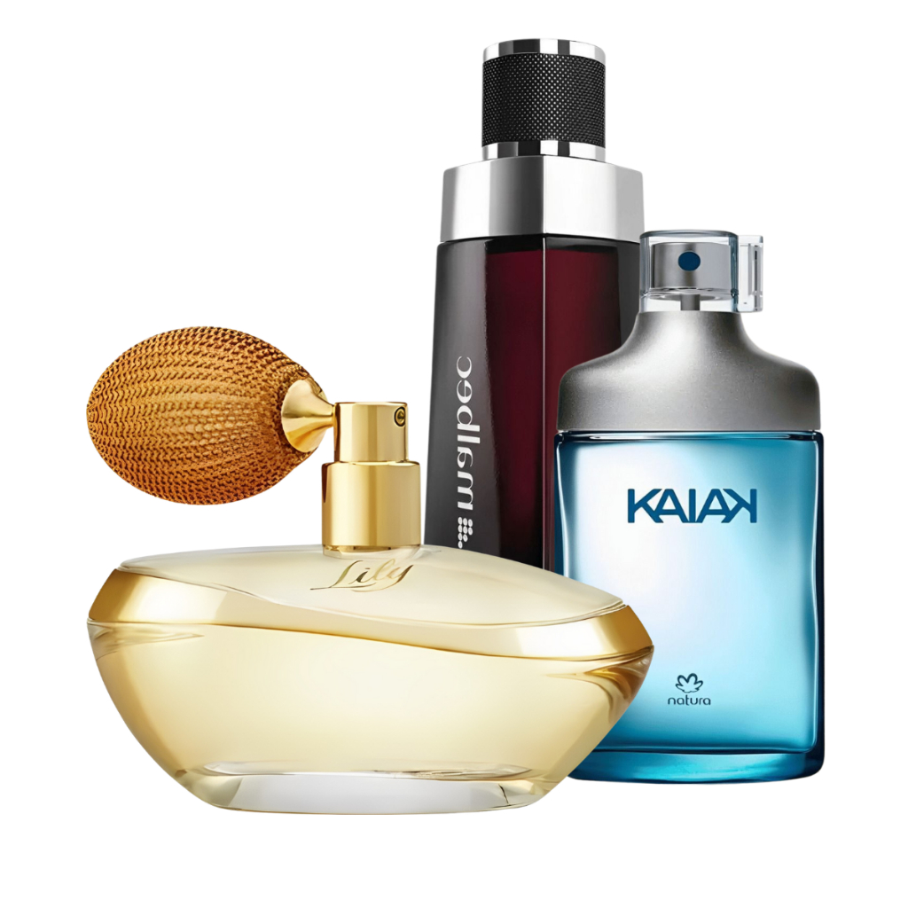 KIT 3 PERFUMES - LILY \ MALBEC E KAIAK - 100ML CADA