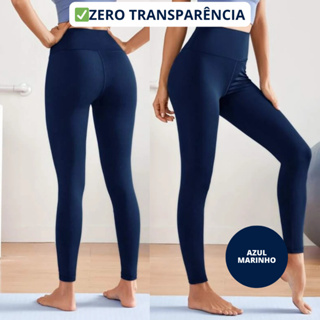 Calça Legging 3D Poliamida Básico Cintura Alta Grossa Fitness Academia Ou  Dia A Dia - Marinho