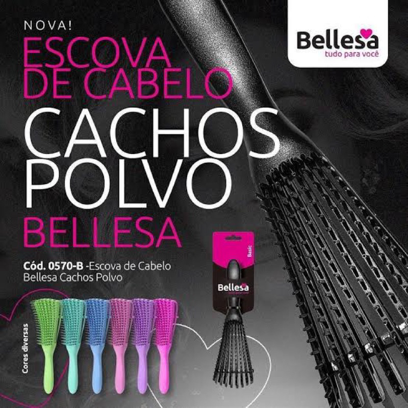 Ofertas de Escova para Cabelo Bellesa Basic polvo, cachos, sortida,  ref.0670-B