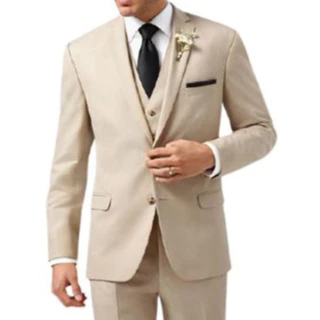 Terno Slim Masculino Bege (Italiano) - Queima de estoque