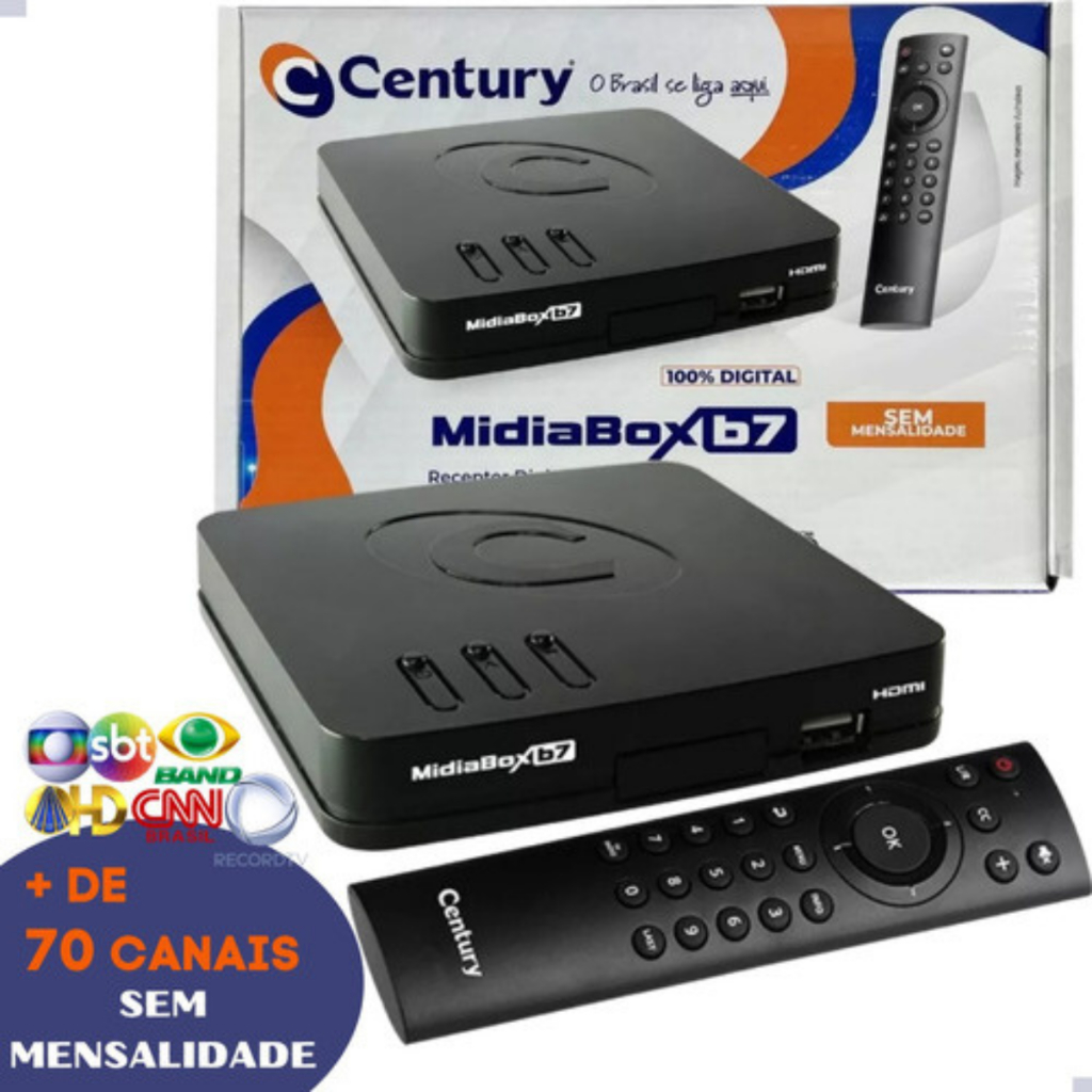 Receptor Midiabox B7 Century Midia Box B7 Hdtv Sat Regional