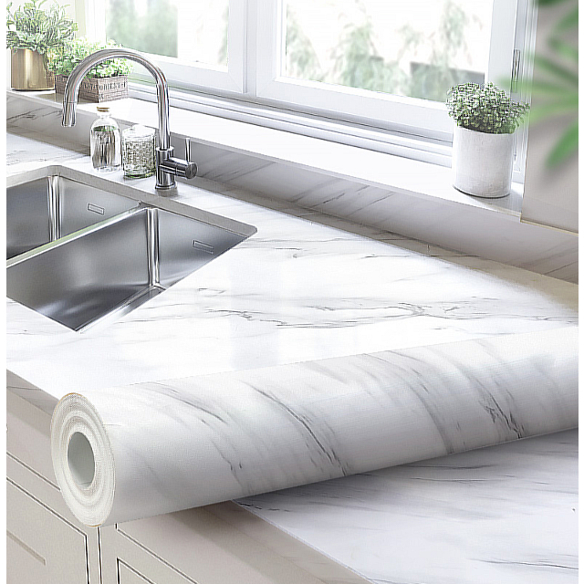 Papel De Parede Adesivo De Mármore Cozinha Resistente a Agua Óleo Fogo Alta Temperatura Usável Em Fogão Armário Porta Inovação Com Filme especial