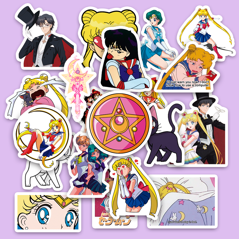 20 Adesivos Sailor Moon Stickers Anime Kawaii Fofo Shopee Brasil