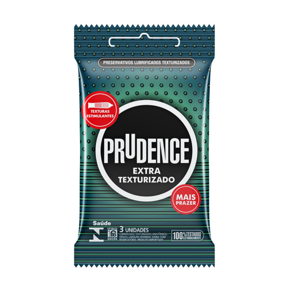 Preservativo Prudence Extra Texturizado Com 3 Unidades | Shopee Brasil
