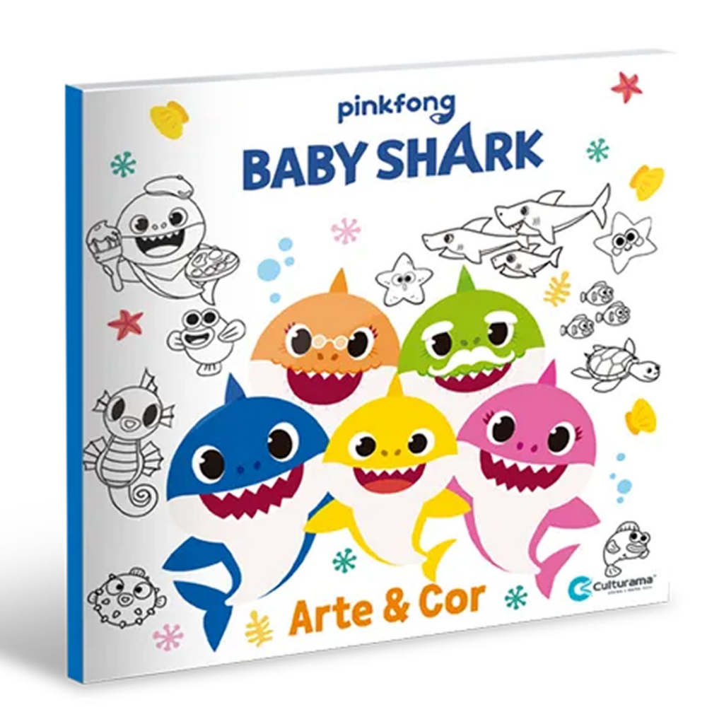 Kit de desenho gigante para colorir - baby shark - BECO DOS PAPÉIS
