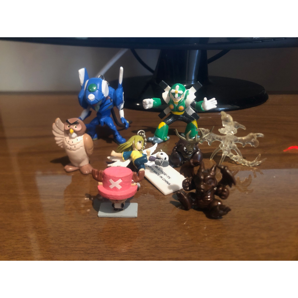 Bonecos Personagens Figures - Animes / Desenhos diversos - Evangelion, Megaman, One Piece, Super 11, Yugioh, Ursinho Pooh, Dragon Quest