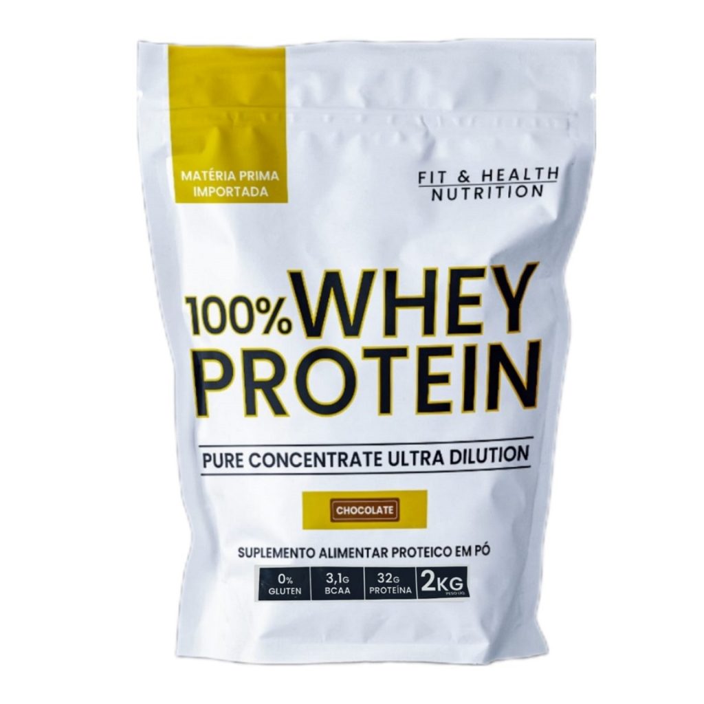 Whey Protein Concentrado 2kg – Fit Health 32g Proteínas 3,1BCCA