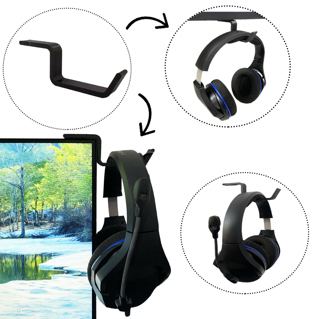 Suporte Headset Gamer Headphone Fone Ouvido Monitor e Mesa