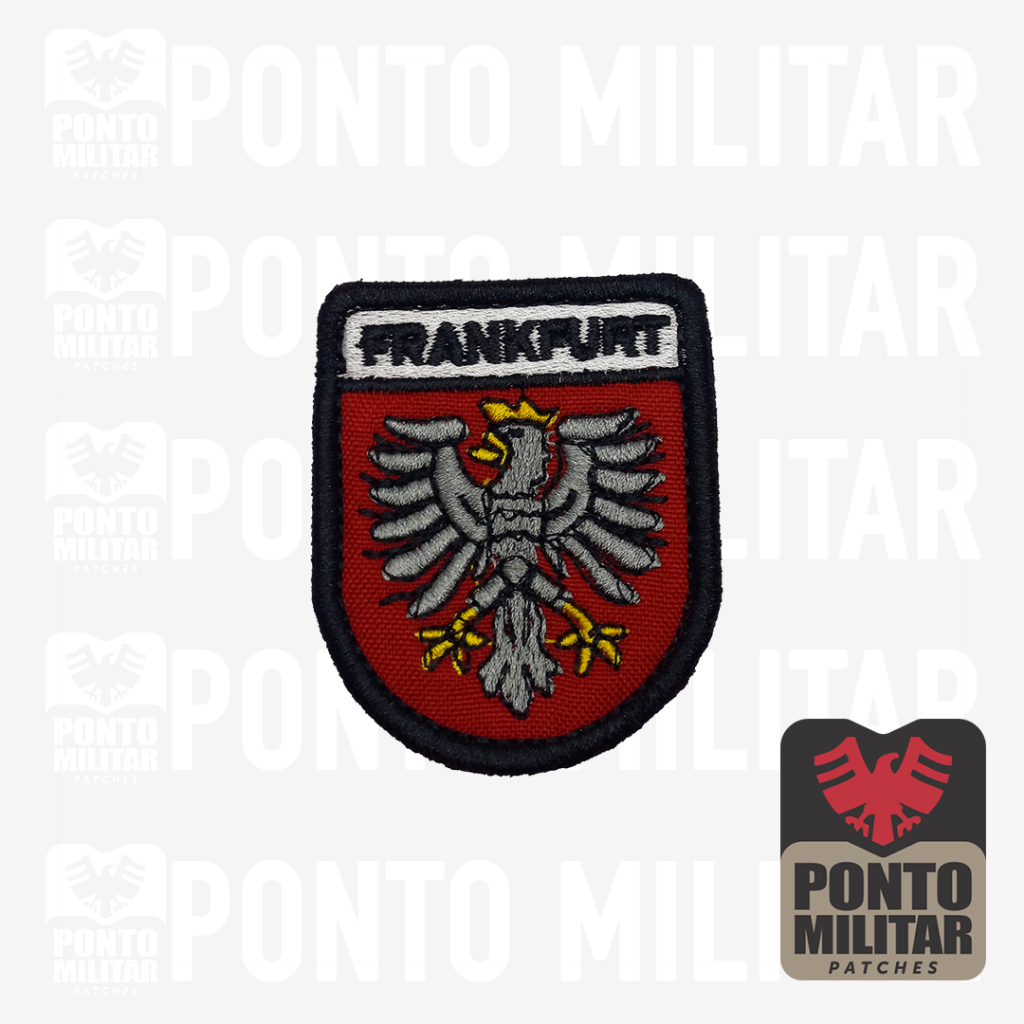 U24 Toppa da cucire Frankfurt Tradition 1899 con bandiera, 9 x 6