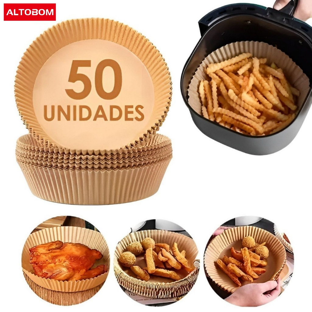 Forro de Papel Wyda Para Air Fryer 20x4,5cm com 25un