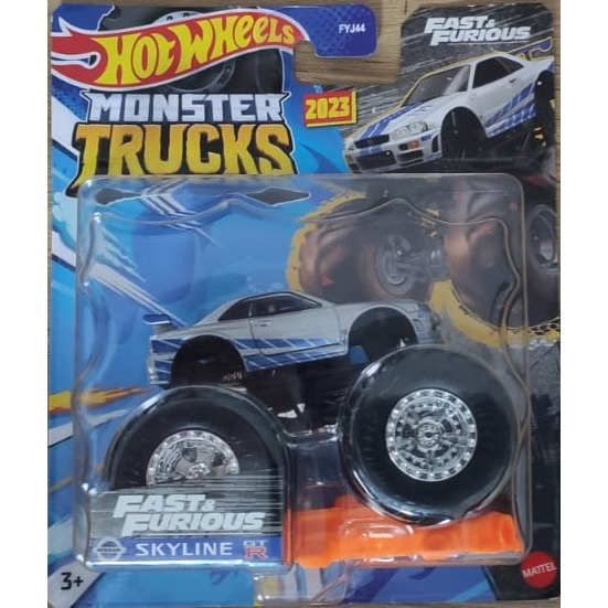 Carrinho Hot Wheels Monster Trucks Velozes e Furiosos Skyline GT R HNM76 -  Mattel - Mattel - Brinquedos e Games FL Shop