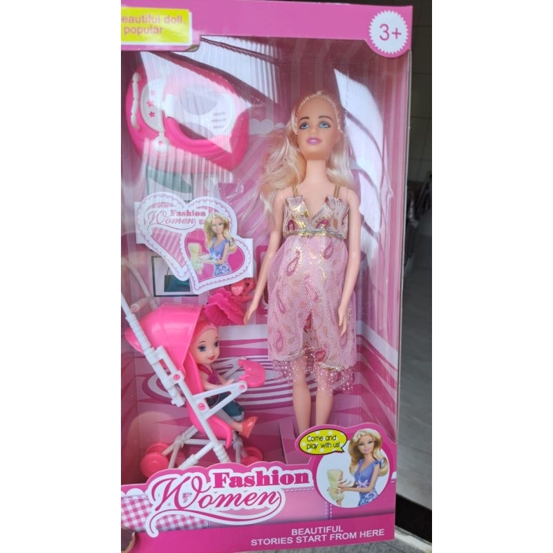 Boneca barbie grávida gravida kit barbie original bebê da barbie Conjunto  De De Família Para Barbie Crianças - Desconto no Preço