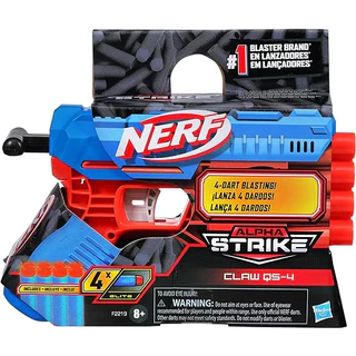 Nerf, Lançador Alpha Strike Claw QS-4, Azul e Laranja- Hasbro
