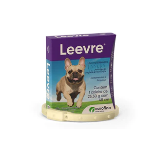 Leevre Coleira 48cm Caes Pequenos Antipulgas carrapatos e leishmaniose Ouro Fino