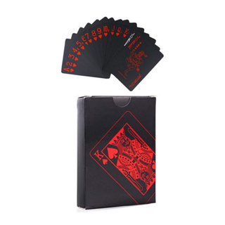 Baralho preto Baralho Black A Prova De Agua Jogo De Cartas Detalhes  Vermelho 54 Cartas Poker Mágica - Escorrega o Preço