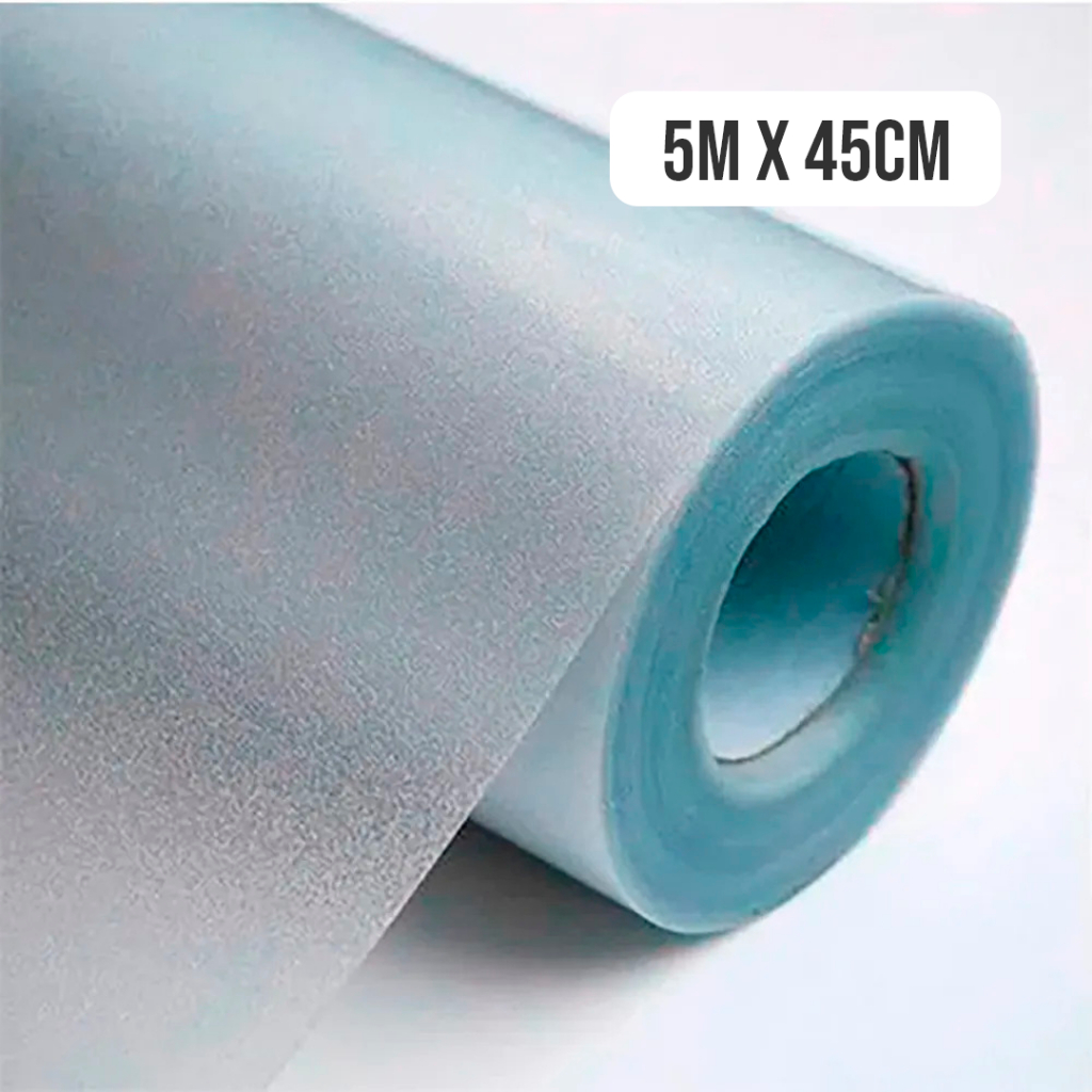 Adesivo Eletrostático Jateado para Vidro 5m x 45cm | Design Liso e ...
