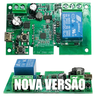 Sonoff Interruptor Módulo Relé Wifi Automação Dc 5v-7v-12v-32v Botoeira Smartphone Portão Garagem Fechadura Elétrica Pulso Contínuo Retenção Compatível Alexa Google Home