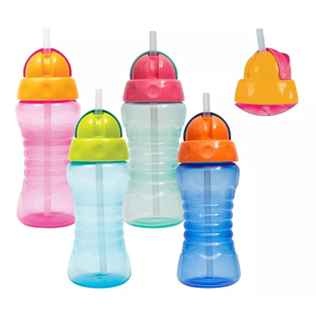 Garrafinha Buba Fresh Tampa Retrátil Higiênica com Canudo em Silicone ...