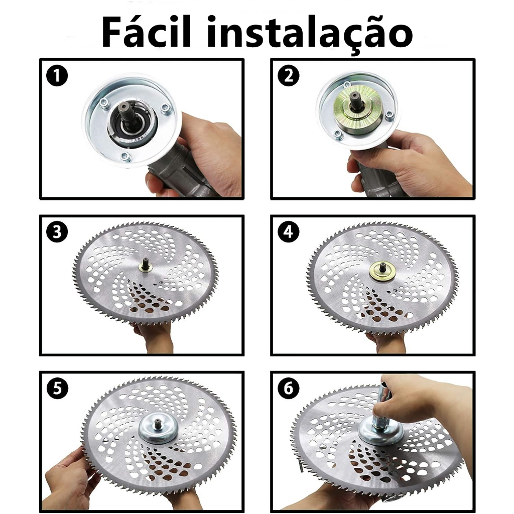 Lâmina Disco Serra 80 Dentes Para Roçadeira Tekna Toyama Nakasaki