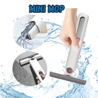Mini Mop Portátil Pano Limpeza Mesa Portátil Absorve Espreme Sujeira Esfregão-envio imediato