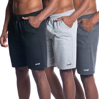 Kit 3 Bermuda Short Moletom Masculino Academia Treino