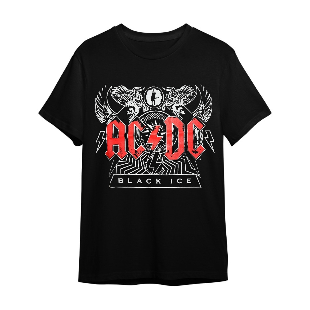 Camiseta AC DC AC/DC ACDC Black Ice Preta Banda De Rock Masculina E ...