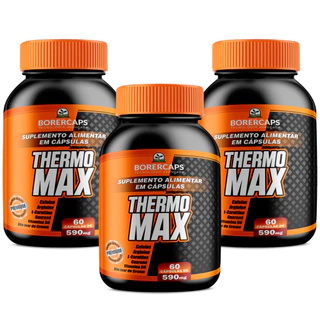 Kit 3 Thermo Max Termomax Termogênico - Borercaps 180cáps