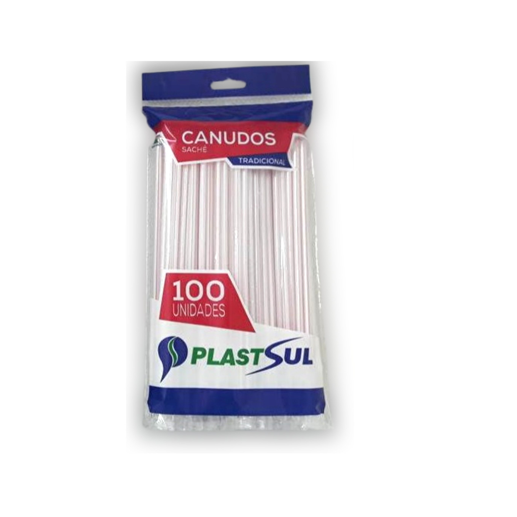 Canudos Sache Bio Plastsul 20cmx5mm Box 500 Unidades