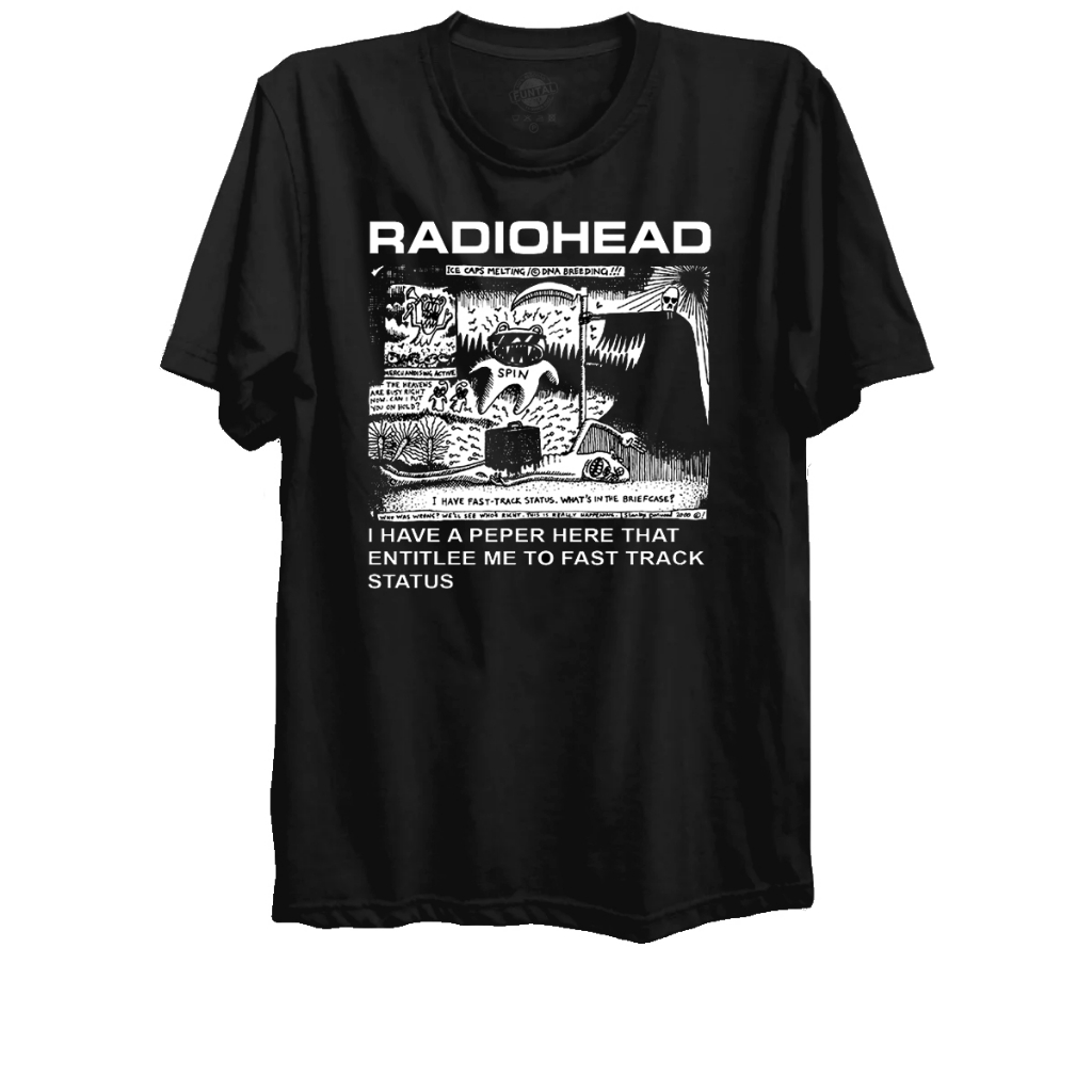 Camiseta Banda Radiohead 100% algodão