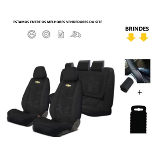 Capa De Banco Grossa Carro Chevrolet Tecido Original Automotivo Grosso + Capa de Volante e Lixeira Onix Prisma Celta Corsa S10 Blazer Vectra Spin Astra Captiva Montana Ágile Monza Meriva Cobalt Sonic Kadet