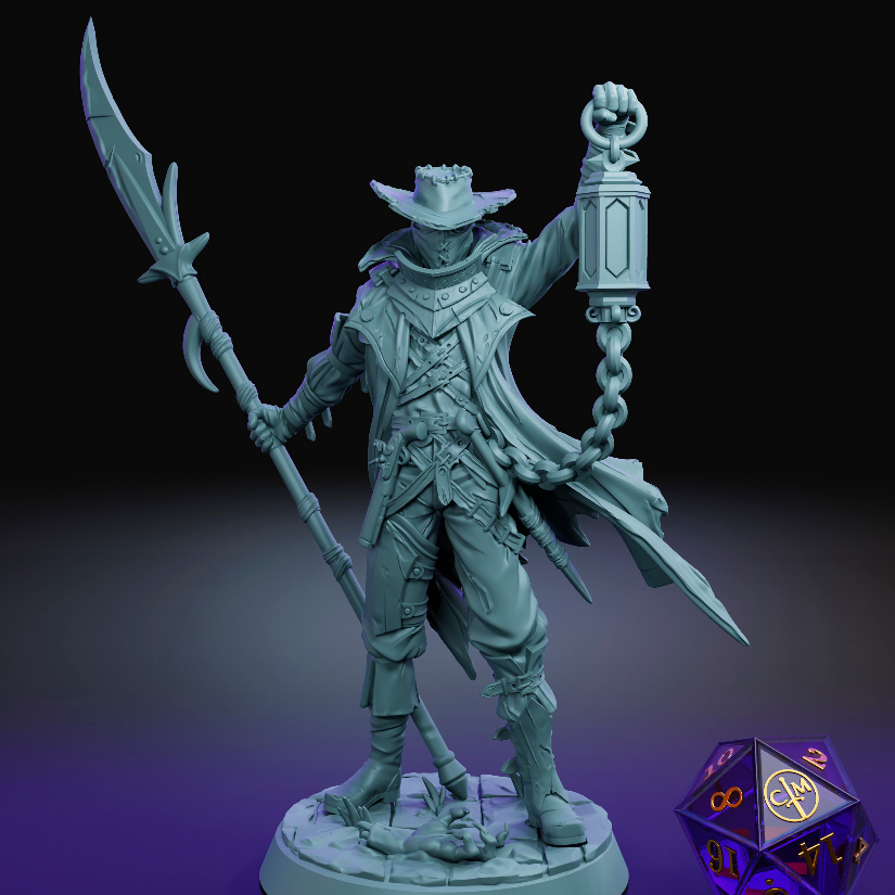 Darkest Dungeon Miniaturas RPG Bloodboorne Ascent into Madness Dungeons and Dragons hunters Lovecraft tribute em resina