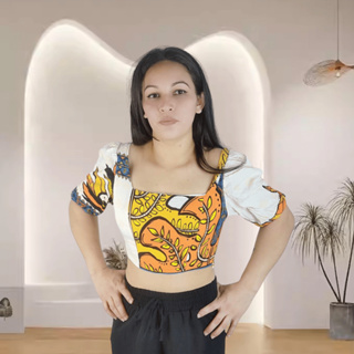 Cropped Curto Moda Verão Estampado
