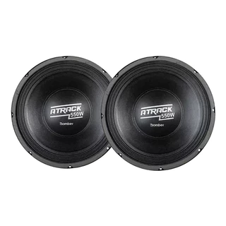 Par Alto Falante Woofer Bomber Atrack 12 Pol 550W Rms 4 Ohms