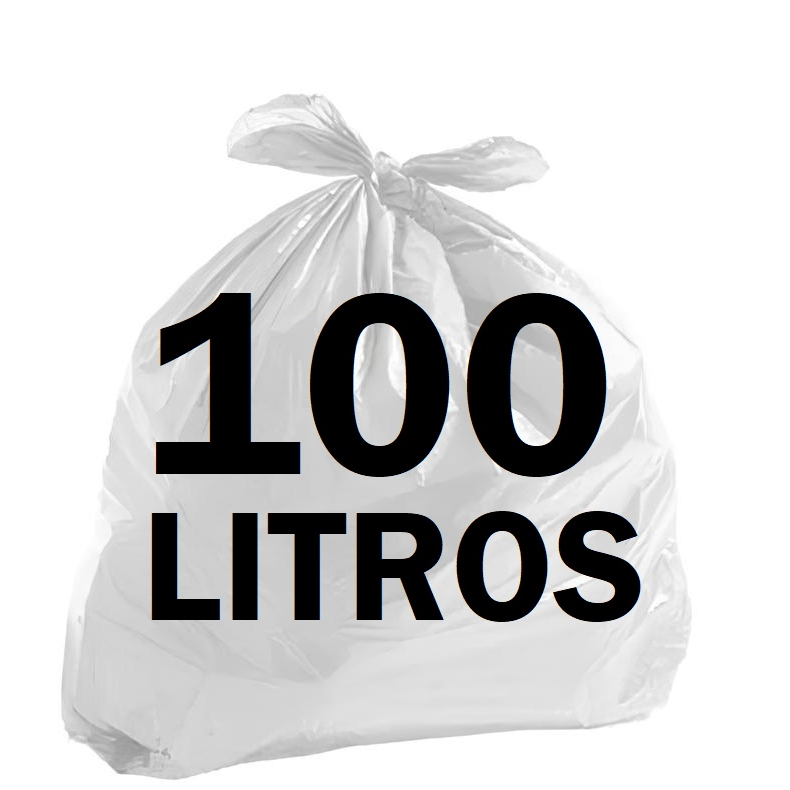 Saco de lixo 100 Litros Branco hospitalar 100 unidades direto da fábrica