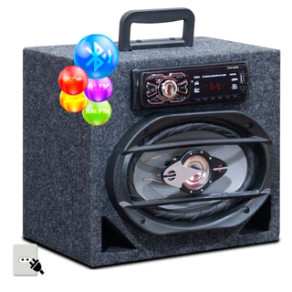 Caixa Bob Residencial 6x9 Fm Usb Bluetooth Potente Forte