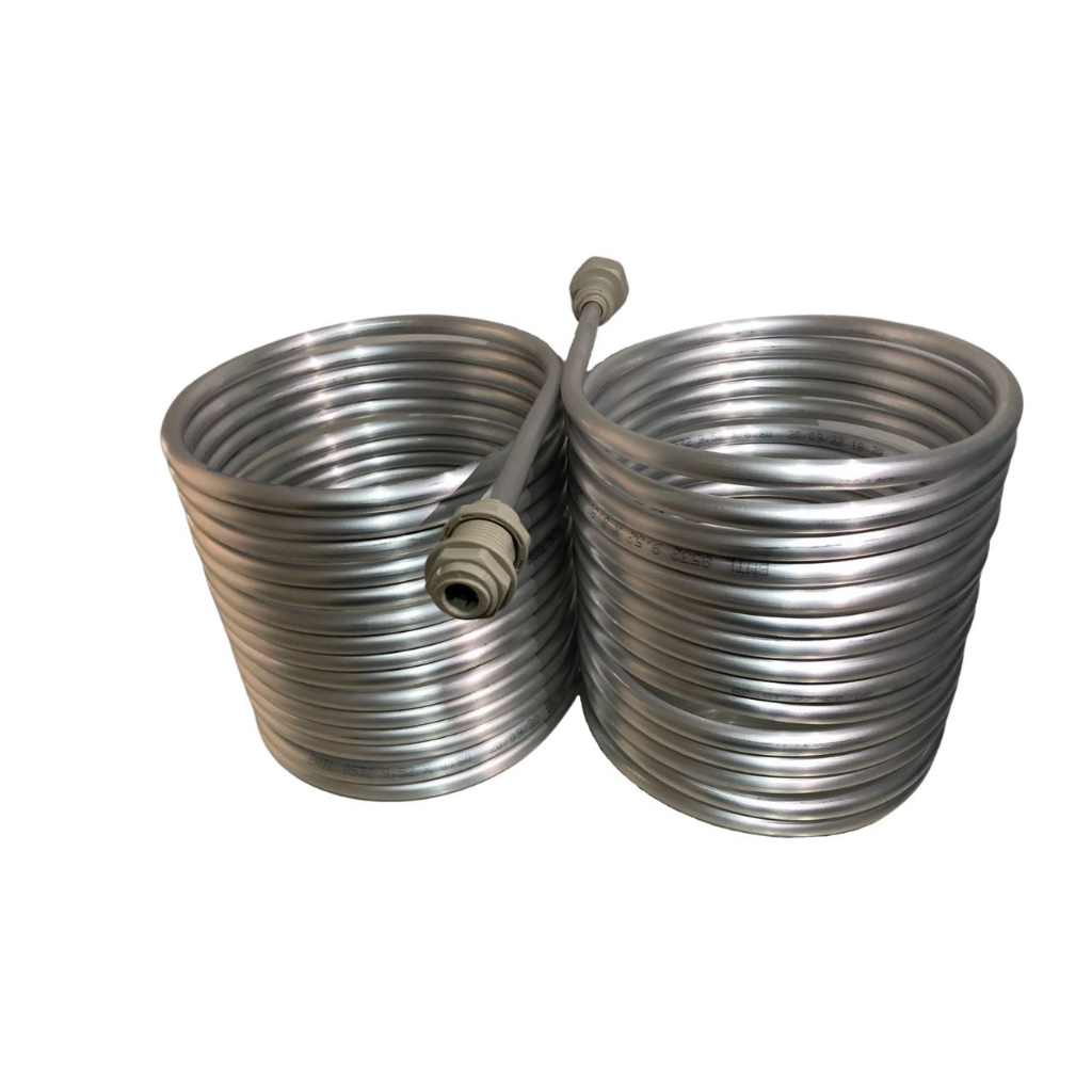 Kit Serpentina Aluminio Chopeira A Gelo + Engates Conexões