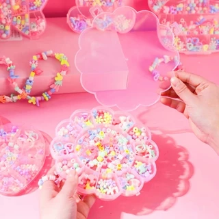 Kit 400 pcs De Miçangas Coloridas E Formas Desenhos Variadas Para Fazer Pulseiras, Colar, -GG